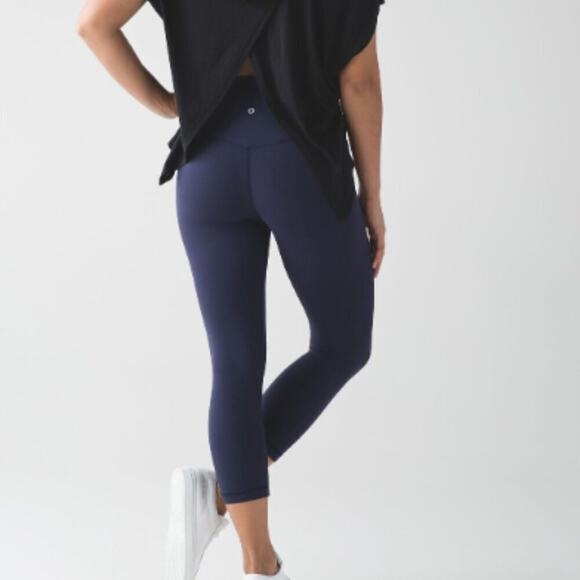 Lululemon Align Crop Deep Indigo 19" Size 6 - Picture 4 of 7